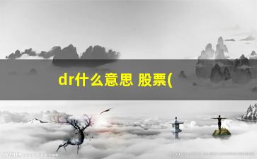 “dr什么意思